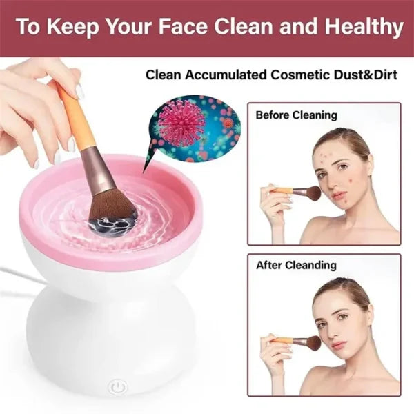 Electric Makeup Brush Cleaner Machine Gentle And Efficient Cleaning Usb Powered Electric Scrubber Makeup Supply