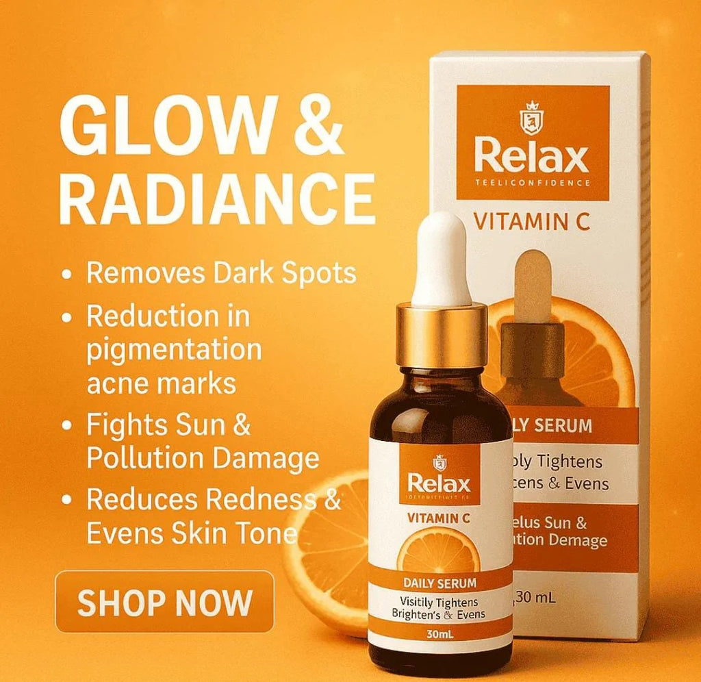 Relax Vitamin C Daily Face Serum – Brightening, Anti-Aging & Hydrating Formula(30ml)