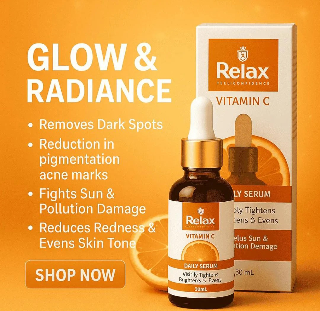 Relax Vitamin C Daily Face Serum – Brightening, Anti-Aging & Hydrating Formula(30ml)
