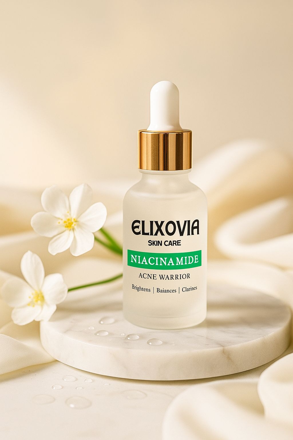 Elixovia Niacinamide Plus Acne Warrior Serum – Brighten, Balance & Clarify (30ml)