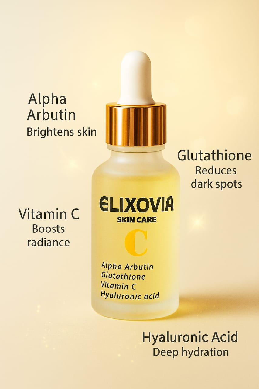 Elixovia Vitamin C Plus Face Serum – Brightening & Hydrating Formula